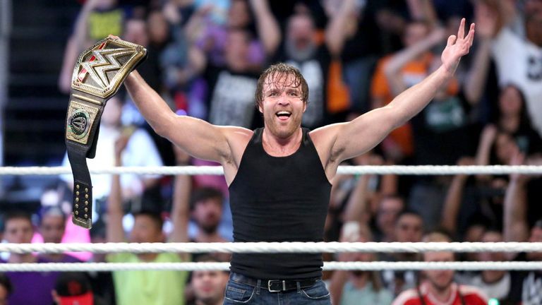 Did Dean Ambrose retain the WWE World Title?