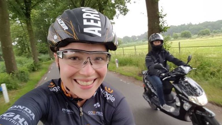 Lucy Garner is fighting back on two wheels after a disappointing 2016