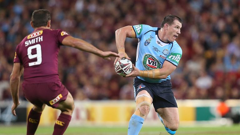 Blues skipper Paul Gallen on the attack