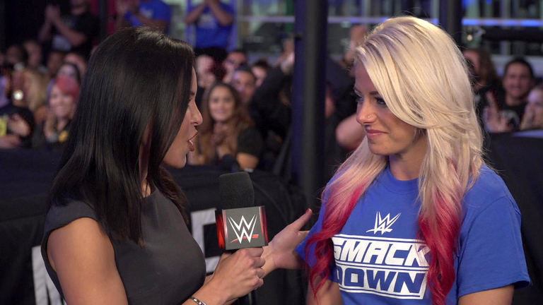 Bliss welled up after being drafted to Smackdown