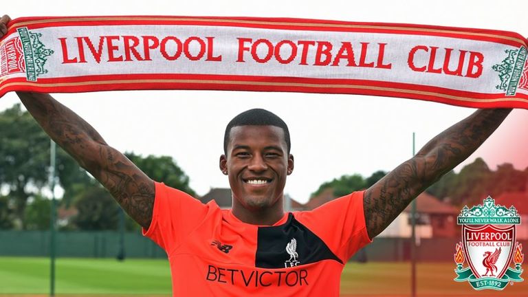 Georginio Wijnaldum joined Liverpool for £25m last summer (pic from @LFC)