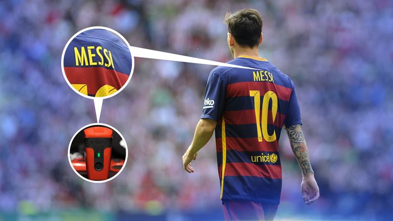 Barcelona's Lionel Messi wore a Viper pod in the opening weeks of last season