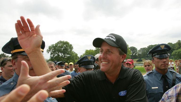 Phil Mickelson won the last Monday finish in a PGA Championship, at Baltusrol in 2005