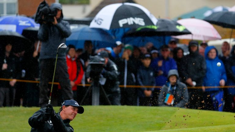 Mickelson mixed four birdies with two bogeys during his second round