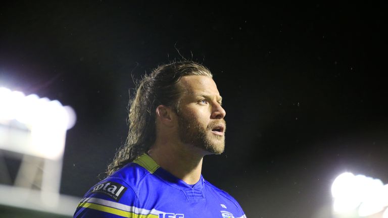 Ashton Sims scored one of Warrington's five tries on the night