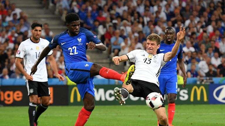 Umtiti won his second cap for France against Germany