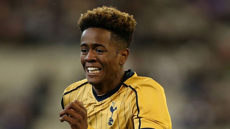 Rising star Shayon Harrison added the sixth of Tottenham's goals just a minute after coming on