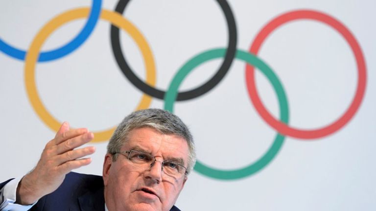 IOC president Thomas Bach has defended the handling of the Russia doping scandal