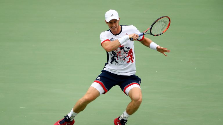 Andy Murray won his opening match in straight sets 