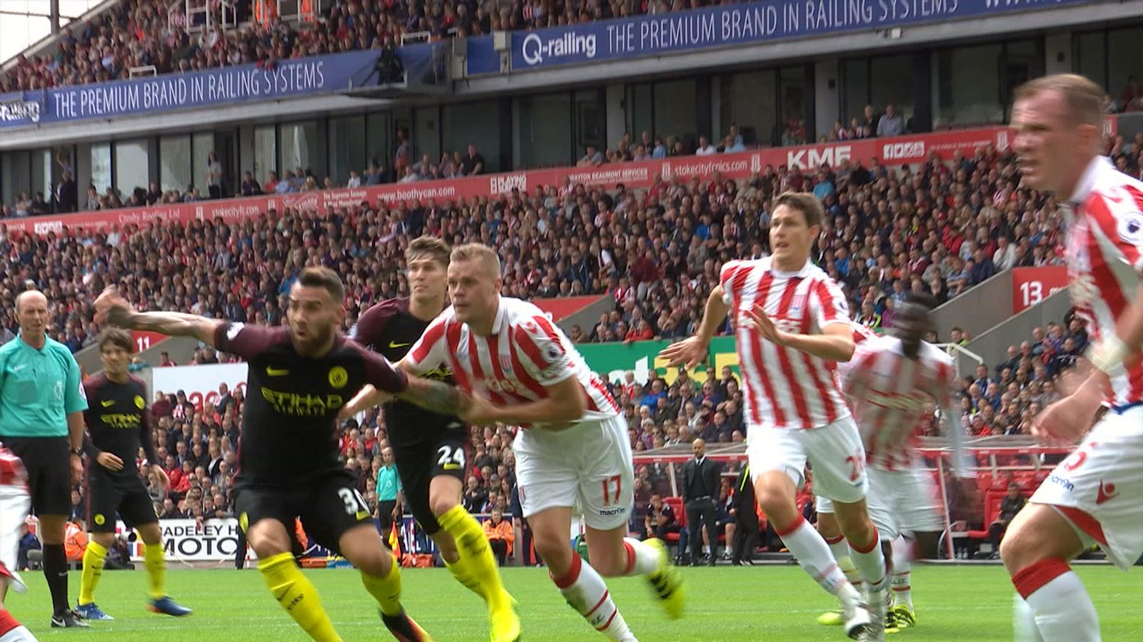 The shirtpulling debate Two penalties in Stoke v Man City match a