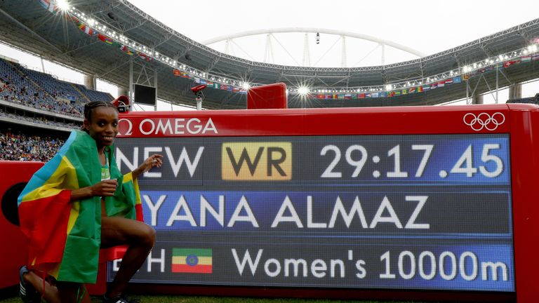 Almaz Ayana set a stunning 10,000m world record