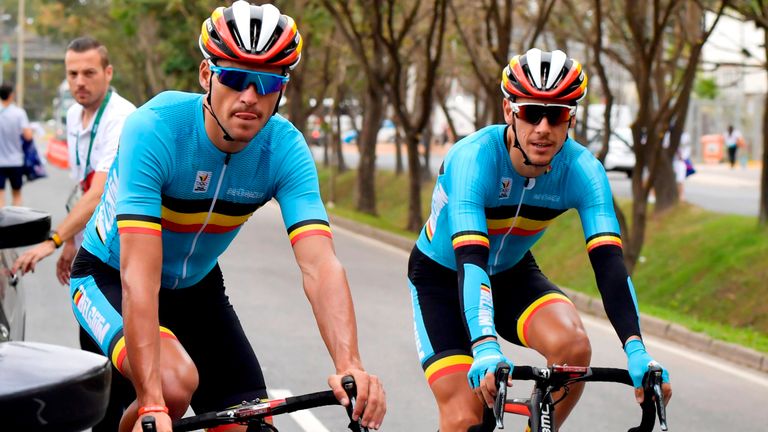 Belgium are also in their traditional jersey of light blue