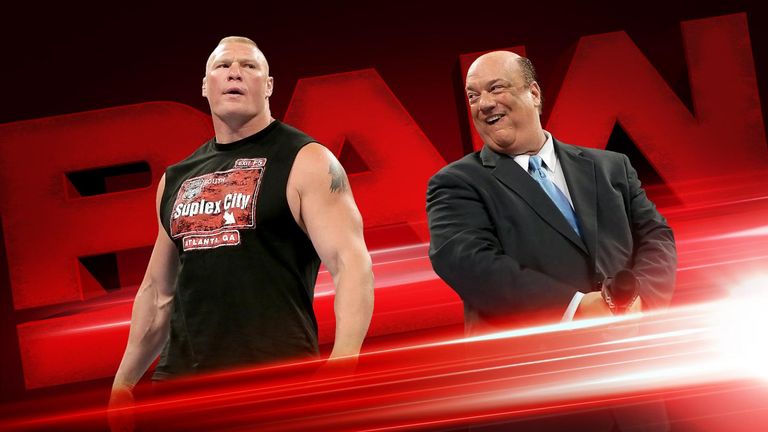 Brock Lesnar will be live on Raw from 1am on Monday night on Sky Sports 5