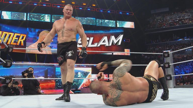 Wwe Summerslam Brock Lesnar Beats Randy Orton By Technical
