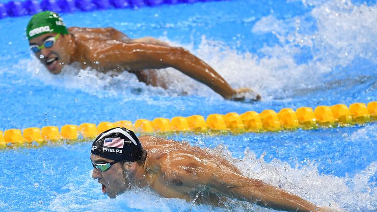 Chad le Clos watched Michael Phelps win his 21st Olympic gold