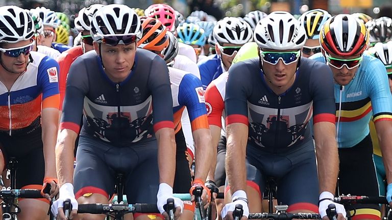 Chris Froome (left) and Steve Cummings (right) were part of Britain's five-man team