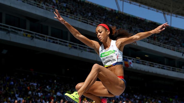 Katarina Johnson-Thompson is in third with two events left
