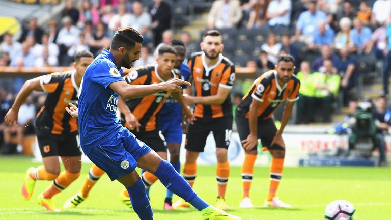 Mahrez scored from the penalty spot in Leicester's opening day defeat at Hull