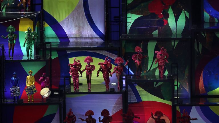 It was a feast of colour and music inside the Maracana on Friday night