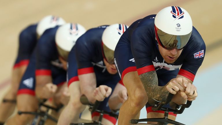 Sir Bradley Wiggins (right) will be part of Great Britain's men's pursuit team