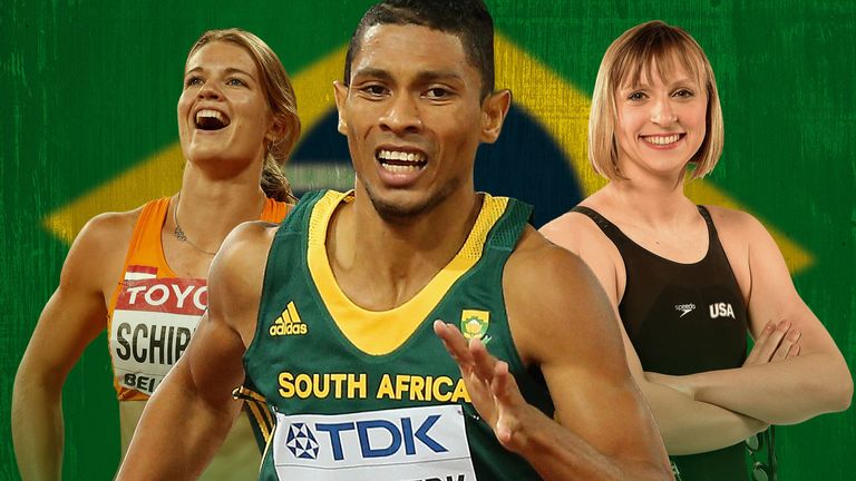 From left, Dafne Schippers, Wayde van Niekerk and Katie Ledecky could be among the stars of Rio 2016