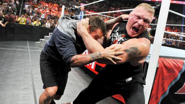 CM Punk collided with Lesnar at SummerSlam in 2013