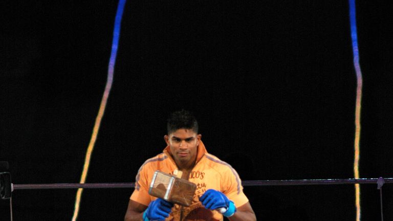A young Overeem complete with a fake hammer
