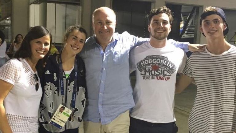 Family support, including dad Michael at the Rio Games in 2016, was vital for Olivia