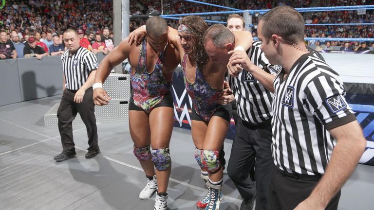 The Usos injured Chad Gable on an episode of Smackdown