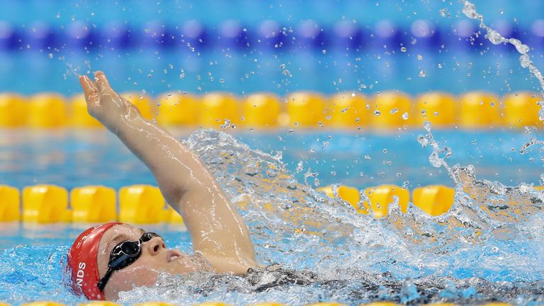 Simmonds set a new world record as she swam to her fifth Paralympics gold medal