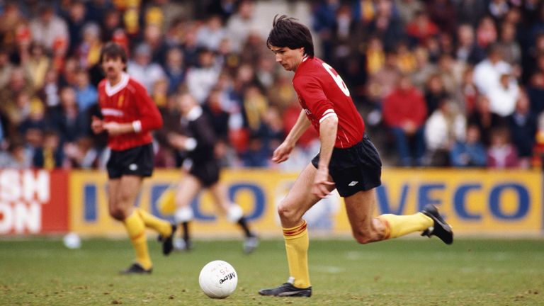 Merson compared Van Dijk to former Liverpool defender Alan Hansen (right)