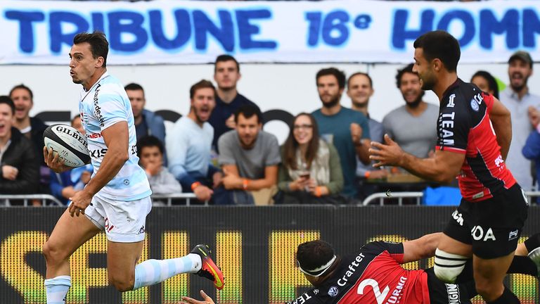 Juan Imhoff runs in one of three tries against Toulon
