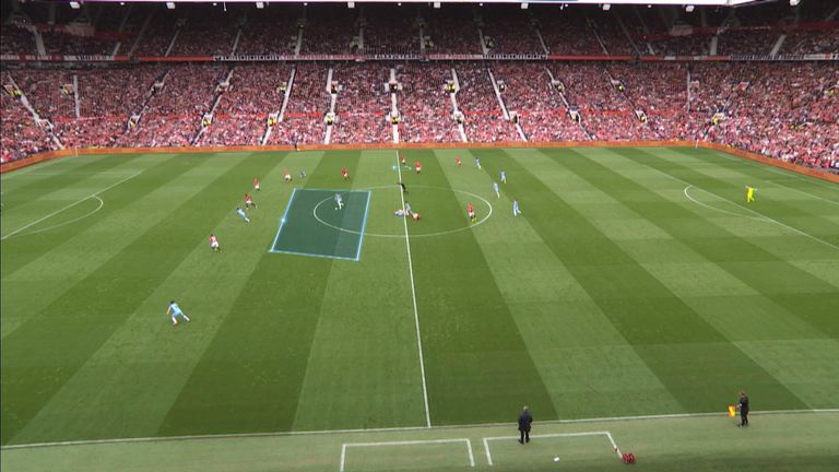 Kevin De Bruyne was allowed space to cause problems for Man Utd in the first half