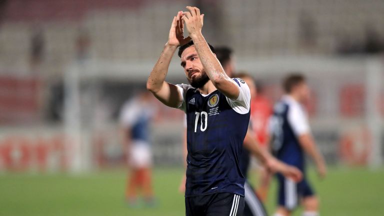Robert Snodgrass scored a hat-trick for Scotland in Malta in September