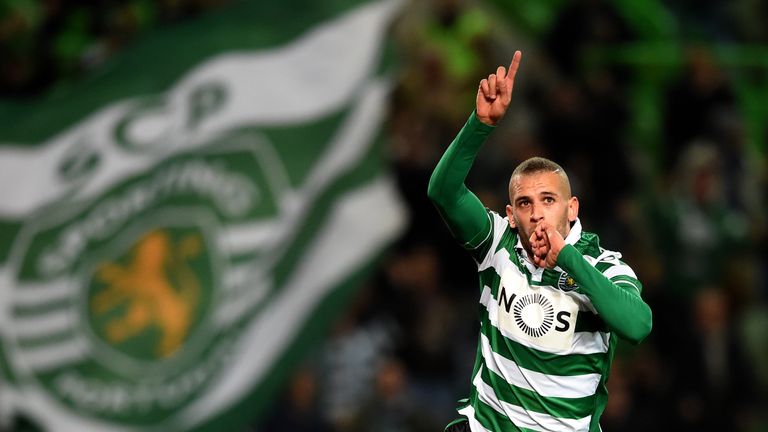 Slimani scored a brace in a 2-0 win against Porto in January 2016