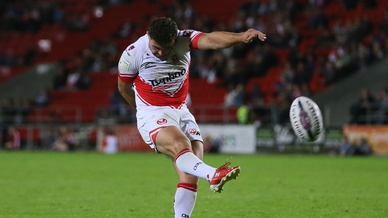 St Helens Jack Owens kept their points tally ticking all night at Langtree Park