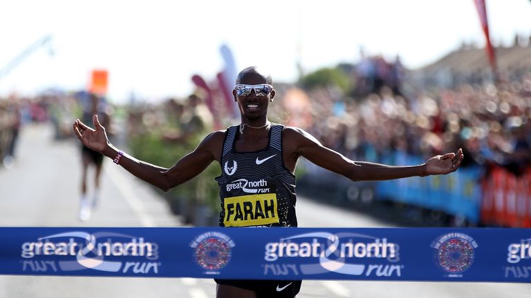 Mo Farah is due to race this weekend in Birmingham
