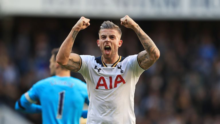Toby Alderweireld celebrates win over Man City