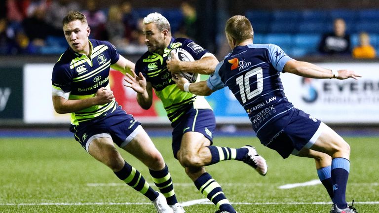 Dave Kearney evades the tackle of Cardiff's Gareth Anscombe