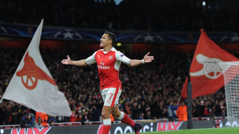 Sanchez has scored eight goals for Arsenal this season following 25 for his club and country last term