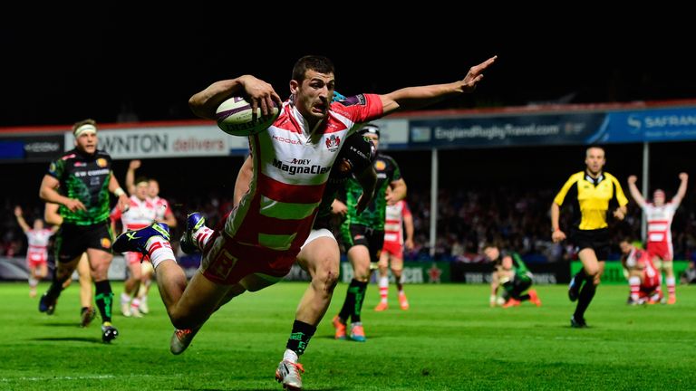 Jonny May in action for Gloucester