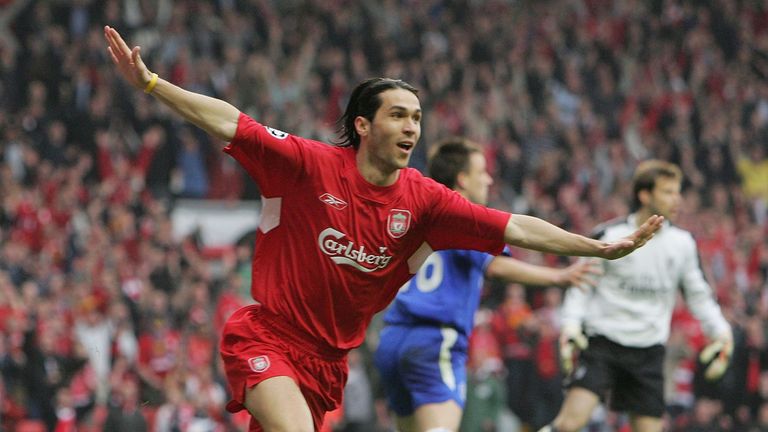 Garcia's goal against Chelsea sent Liverpool to the 2005 Champions League final 