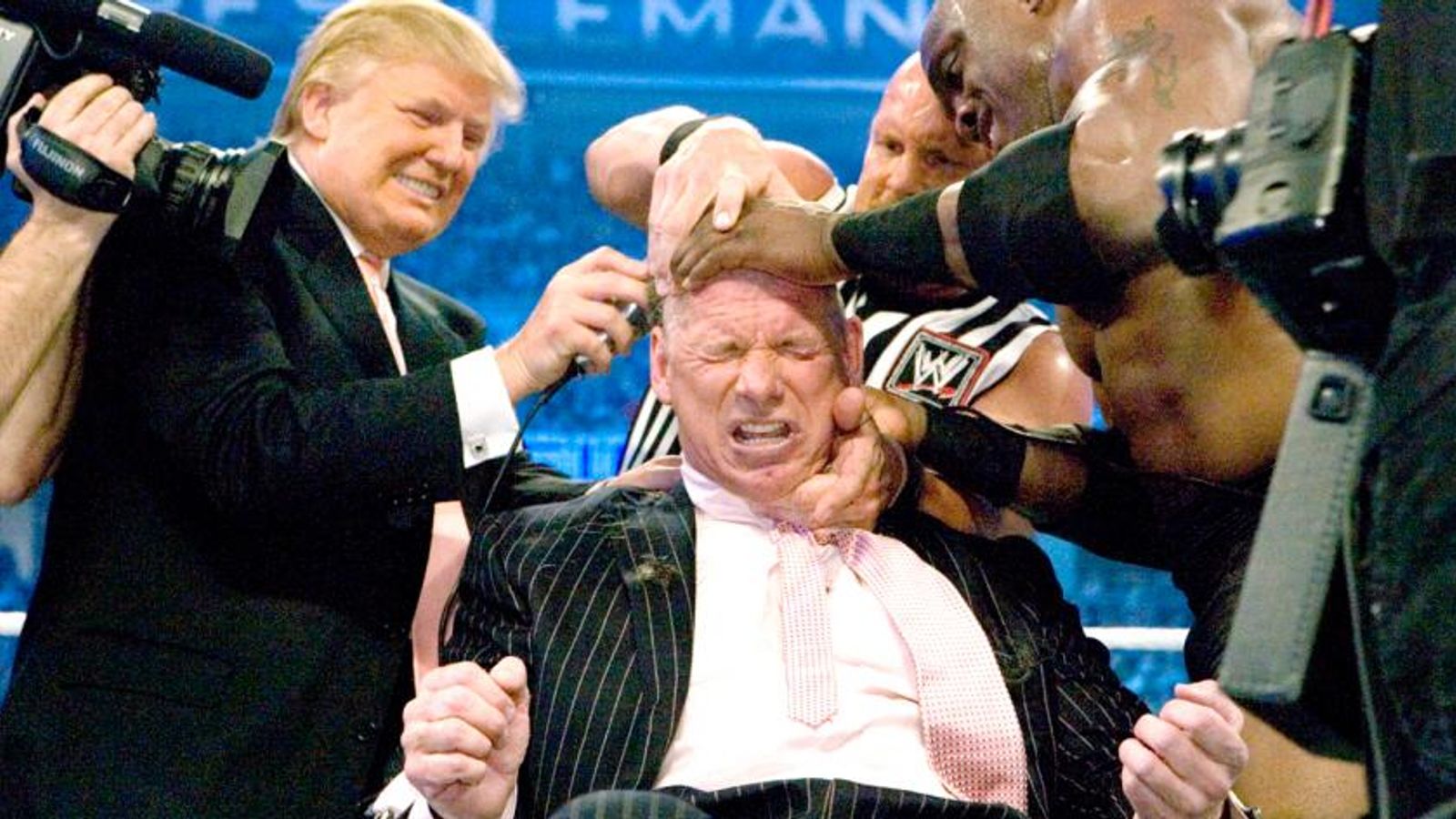 Donald Trump Re Live New Us President Starring At Wwe Wrestlemania Wwe News Sky Sports