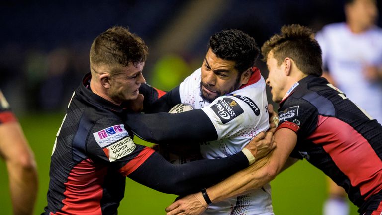 Ulster's Charles Piutau looks for a way through
