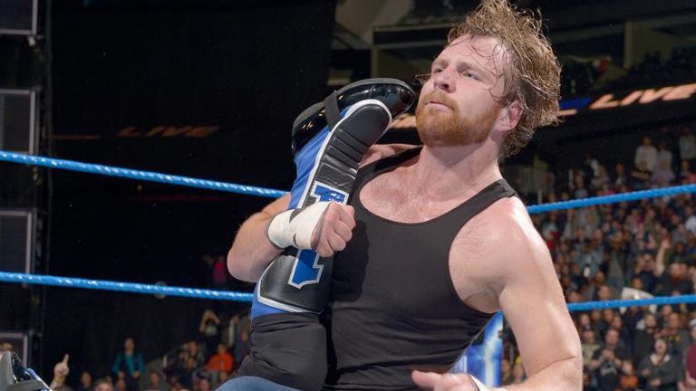 Ambrose pinned AJ Styles after hitting Dirty Deeds