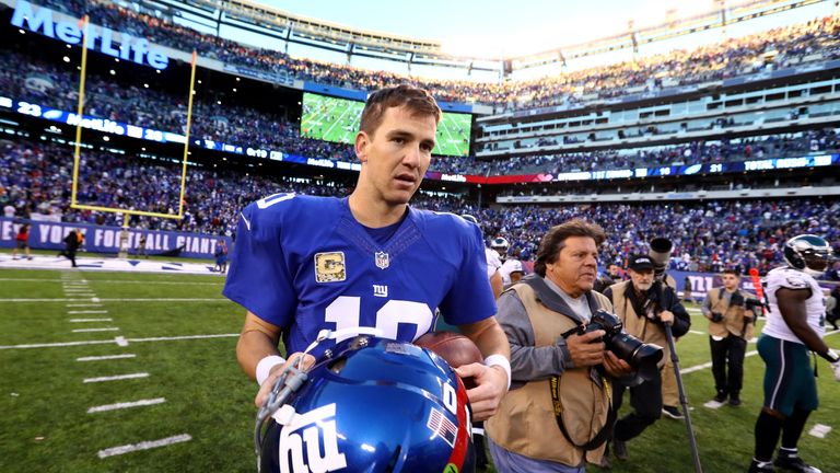 Eli Manning, quarterback for  the New York Giants and brother of NFL legend Peyton Manning