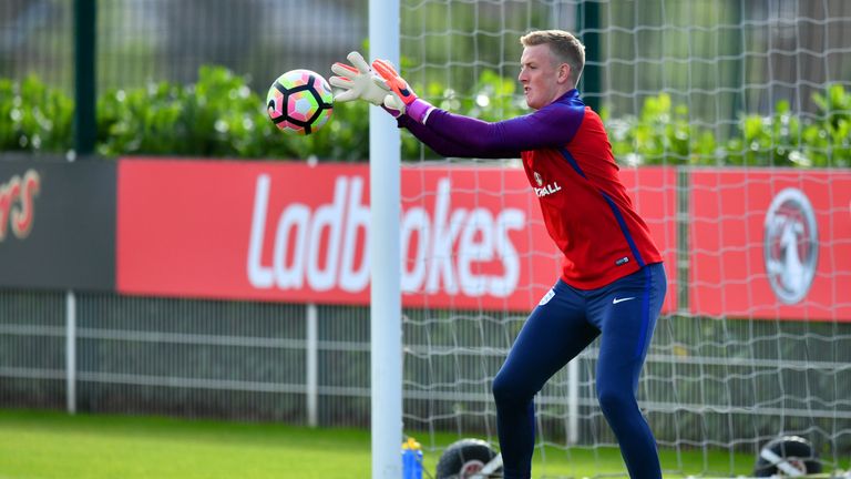Jordan Pickford replaced the injured Fraser Forster in the England squad