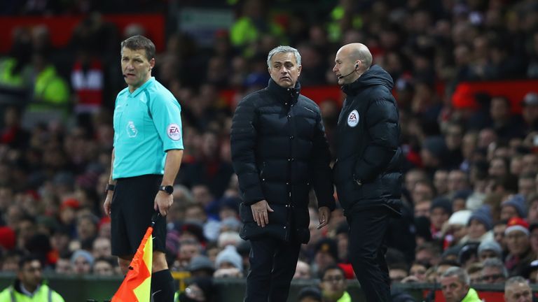 Mourinho was sent to the stands again during Man Utd's game with West Ham