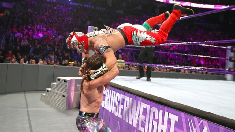 Kalisto and Brian Kendrick fought in a Cruiserweight Title tussle