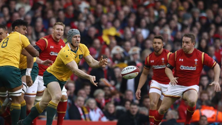 David Pocock providing the quick ball for Australia